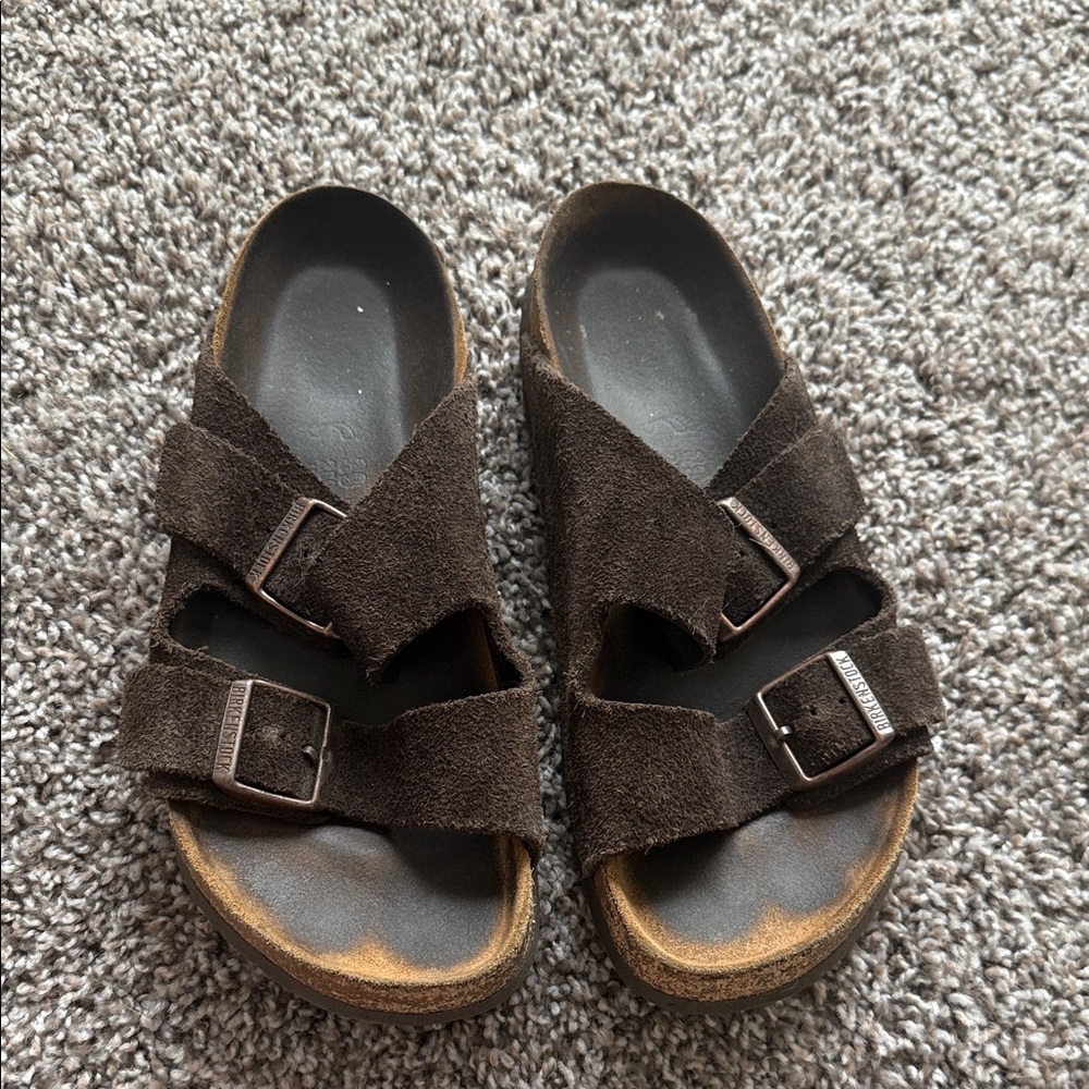 Birkenstock Dark Brown Suede Sandals